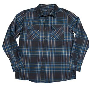 Mountain Hardwear Trekkin Flannel Shirt Mens XL Plaid Polyester Tech Long Sleeve